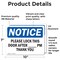Signmission Please Lock This Door After _ Pm Thank You, 10 in W x Rectangle, Vinyl Decal OS-2PACK-NS-D-710-L-17520 - alternate 4